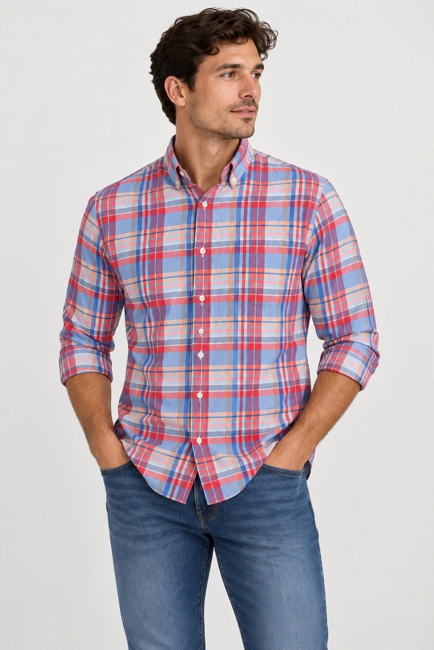 Vineyard Vines Slim Fit Murray Shirt Men’s Small S Plaid 100% Cotton